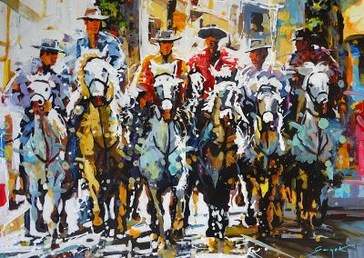 Cavaliers camarguais en abrivado – 2025